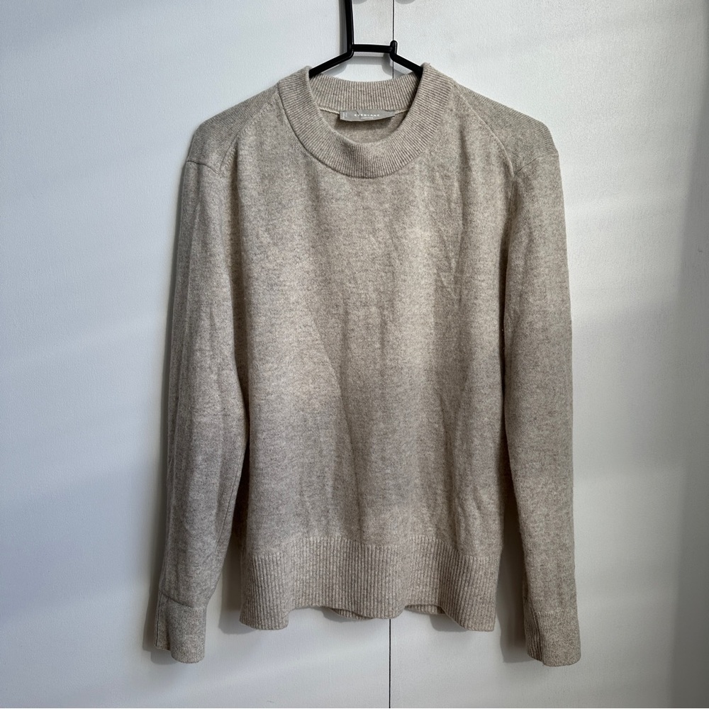 Everlane Cashmere women’s sweater oatmeal cream small